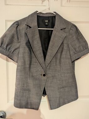 AGB Short Sleeve Gray Blazer Jacket